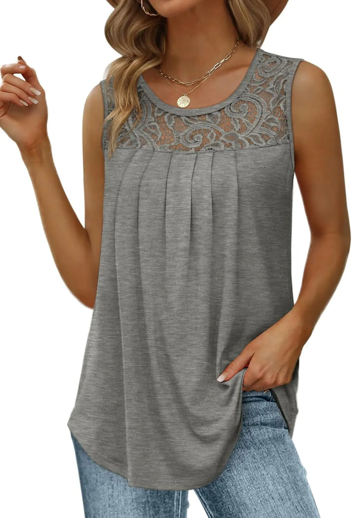 CHARLY - CLASSIC SLEEVELESS BLOUSE