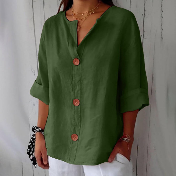 Clara™ | Coastal Linen Blouse