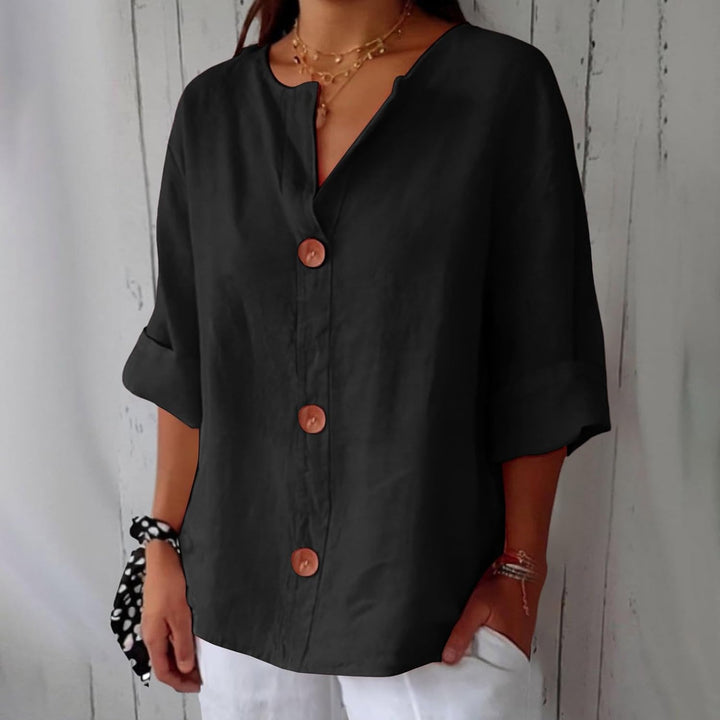 Clara™ | Coastal Linen Blouse