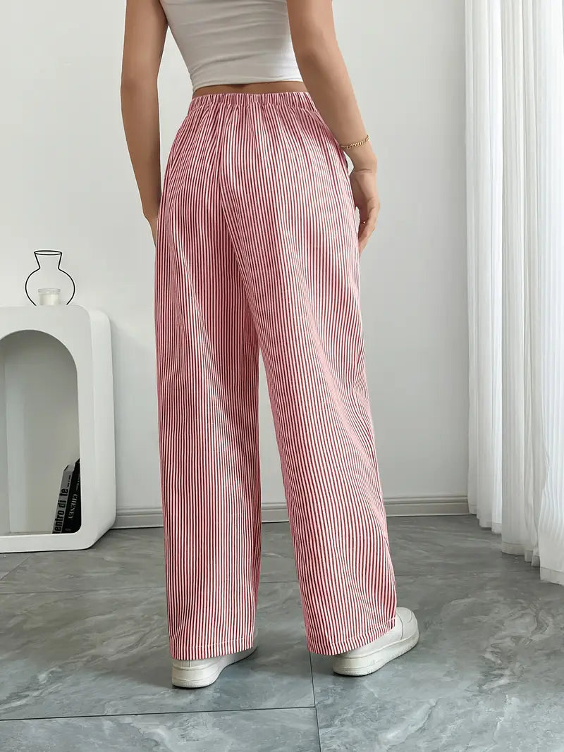 Nina™ - Elegant Striped Pant With Pockets