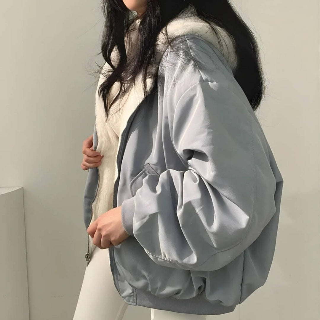 Rane™ - Reversible teddy wool hooded jacket